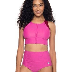 Coolibar High-Waist Two-Piece Swim Set